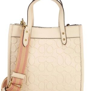 Coach Field Tote 22 Signature Leather Ivory Satchel Crossbody